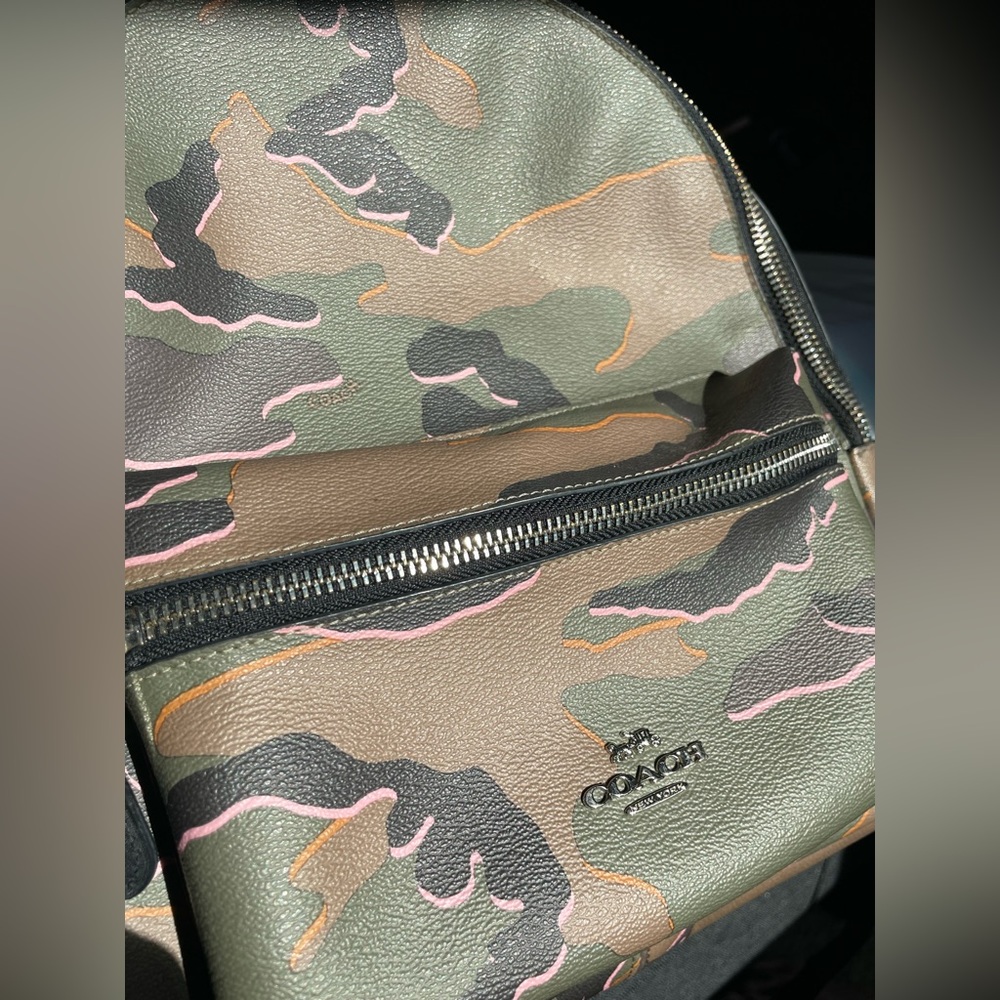 Coach camo backpack WITH WALLET
